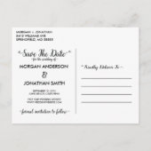 Verticaal De datum opslaan Briefkaart Sjabloon (Achterkant)