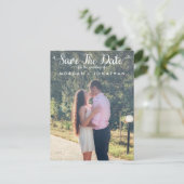 Verticaal De datum opslaan Briefkaart Sjabloon (Staand voorkant)