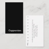 Verticaal donkerdere layalty Cappuccino-inktkaart Klantenkaartje (Voorkant / Achterkant)