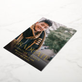 Verticaal donkerdonker bij foto's van Mod Graduati Folie Uitnodiging (Gedraaid)