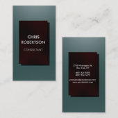 Verticaal donkergrijs rood Visitekaartje (Voorkant / Achterkant)