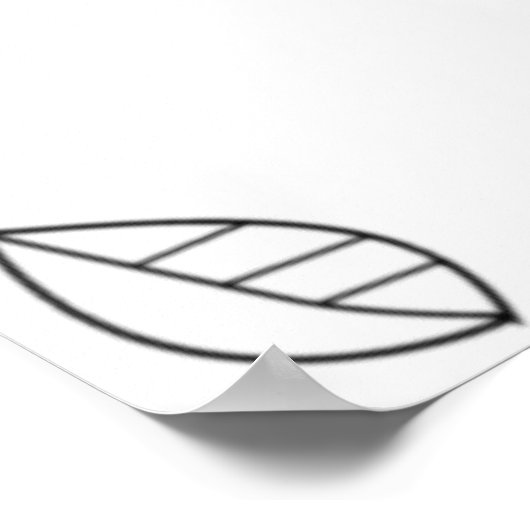 Verticaal, donkergrijs voetteken poster (Hoek)