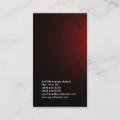 Verticaal donkerrode tegels, eenvoudig platte mana visitekaartje (Achterkant)