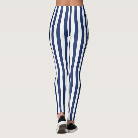 Verticaal-dun marineschepen leggings (Achterkant)