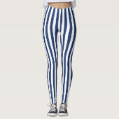 Verticaal-dun marineschepen leggings (Voorkant)