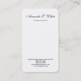 Verticaal eenvoudig minimalistisch penseelscript visitekaartje