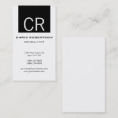 Verticaal effen zwart streep wit Visitekaartje (Voorkant / Achterkant)