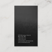 Verticaal elegant indrukwekkend grijs zwart rood v visitekaartje (Achterkant)