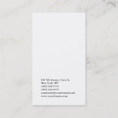 Verticaal elegant indrukwekkend groen wit glad visitekaartje (Achterkant)