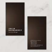 Verticaal elegant, indrukwekkend sepia visitekaartje (Voorkant / Achterkant)