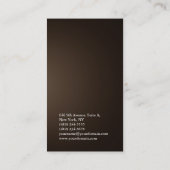 Verticaal elegant, indrukwekkend sepia visitekaartje (Achterkant)