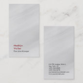 Verticaal elegant, uniek, modern, grijs, glad visitekaartje (Voorkant / Achterkant)