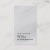 Verticaal elegant, uniek, modern, grijs, glad visitekaartje (Achterkant)