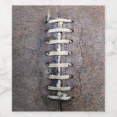 Verticaal football-aansluitingen wijn etiket (Enkel label)