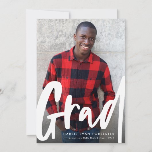 Verticaal foto-afstuderen van Trendy afstudeerder (Voorkant)