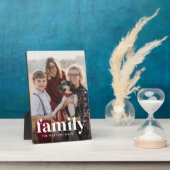 Verticaal foto en naam van familie fotoplaat (Zijkant)