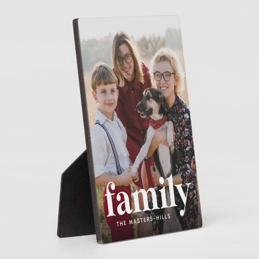 Verticaal foto en naam van familie fotoplaat (Zijkant)