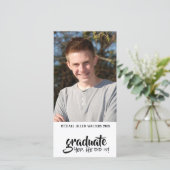 Verticaal foto humoristisch Afstuderen Aankondiging (Staand voorkant)