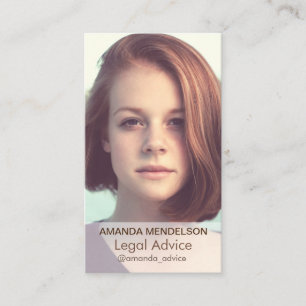 Verticaal fotosjabloon visitekaartje