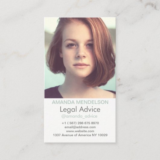 Verticaal fotowit visitekaartje (Voorkant)