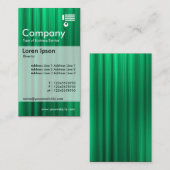 Verticaal gebogen - Groen gebrand Visitekaartje (Voorkant / Achterkant)