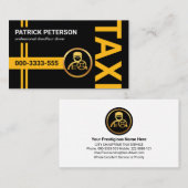 Verticaal geel taxisignaal visitekaartje (Voorkant / Achterkant)