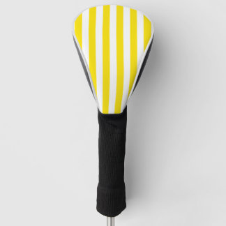 Verticaal gele strepen golfheadcover