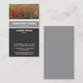 Verticaal geschuurd - Bed of Red Tulips 01 Visitekaartje (Voorkant / Achterkant)