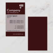 Verticaal geschuurd - donkerbruin visitekaartje (Voorkant / Achterkant)