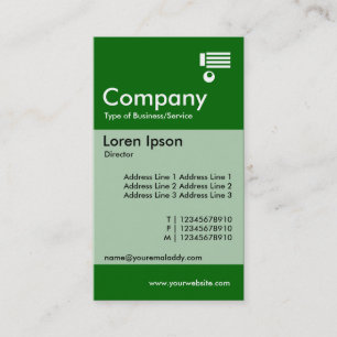 Verticaal geschuurd - Groen (006600) Visitekaartje