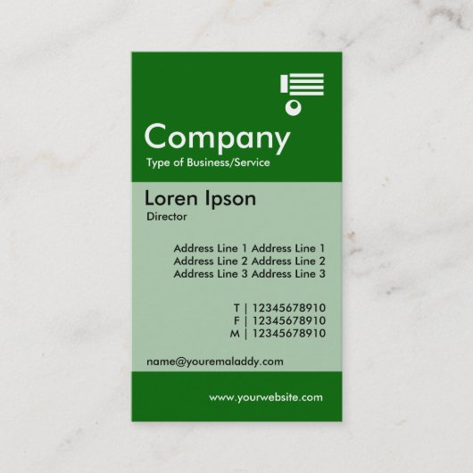Verticaal geschuurd - Groen (006600) Visitekaartje (Voorkant)