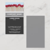 Verticaal geschuurd - Matches 03 Visitekaartje (Voorkant / Achterkant)