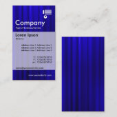 Verticaal geschuurd - Penseel diepblauw Visitekaartje (Voorkant / Achterkant)