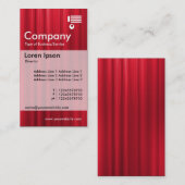 Verticaal geschuurd - Rood geborsteld Visitekaartje (Voorkant / Achterkant)