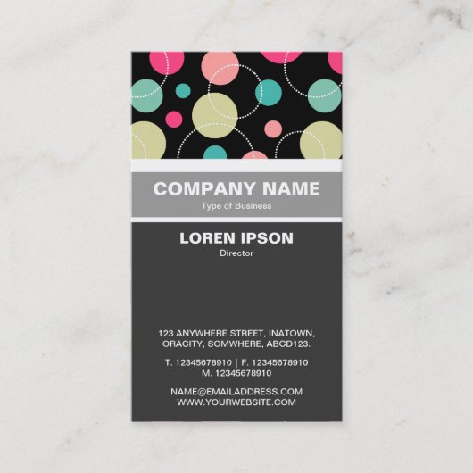 Verticaal geschuurd - spots en cirkels 150816 visitekaartje (Voorkant)