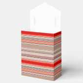 Verticaal gestreepte textuurpatroon in sinaasappel bedankdoosjes (Geopend)