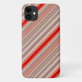 Verticaal gestreepte textuurpatroon in sinaasappel Case-Mate iPhone case (Achterkant)