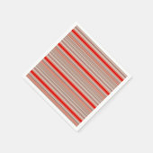 Verticaal gestreepte textuurpatroon in sinaasappel servet (Hoek)