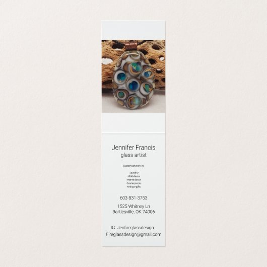 Verticaal gevouwen visitekaartjes (Binnenkant ongevouwen)