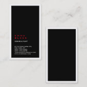 Verticaal gewoon zwart-wit-grensconsultant visitekaartje (Voorkant / Achterkant)