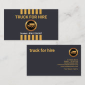 Verticaal Gold Tabs grijs vrachtwagenchauffeur Visitekaartje (Voorkant / Achterkant)