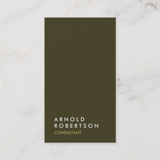 Verticaal goud, uniek professioneel visitekaartje (Voorkant)