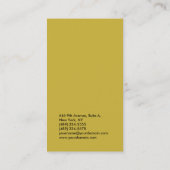 Verticaal gouden kleur professionele vlakke manage visitekaartje (Achterkant)