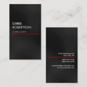 Verticaal grijs, aantrekkelijk Visitekaartje (Voorkant / Achterkant)