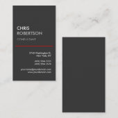 Verticaal grijs, aantrekkelijk Visitekaartje (Voorkant / Achterkant)