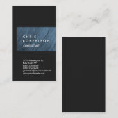 Verticaal grijs blauw wandtapijt uniek visitekaartje (Voorkant / Achterkant)