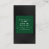 Verticaal grijs donkerbos groen Visitekaartje (Achterkant)