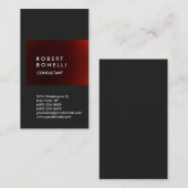 Verticaal grijs donkerrood streep uniek visitekaartje (Voorkant / Achterkant)