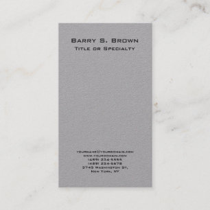 Verticaal Grijs Eenvoudig Duidelijk Minimalist Visitekaartje