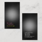Verticaal grijs elegant professioneel modern visitekaartje (Voorkant / Achterkant)